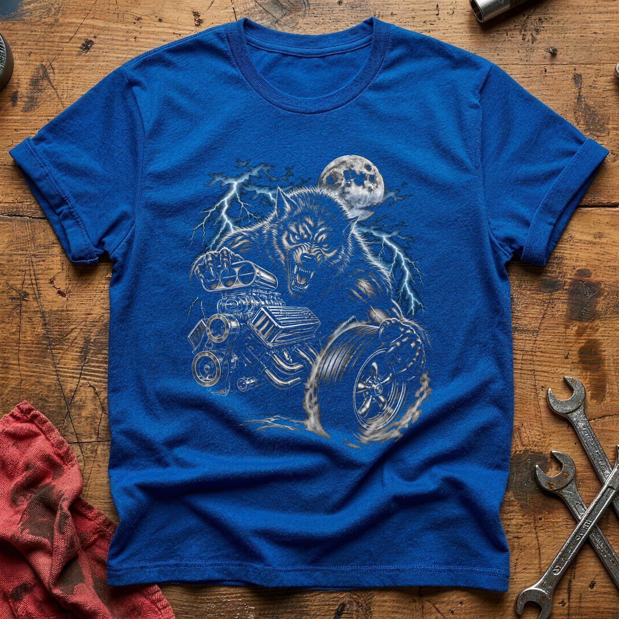 Werewolf V8 Engine 82 T-Shirt - Royal