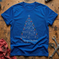 Whiteline Car Tree Script 78 T-Shirt - Royal