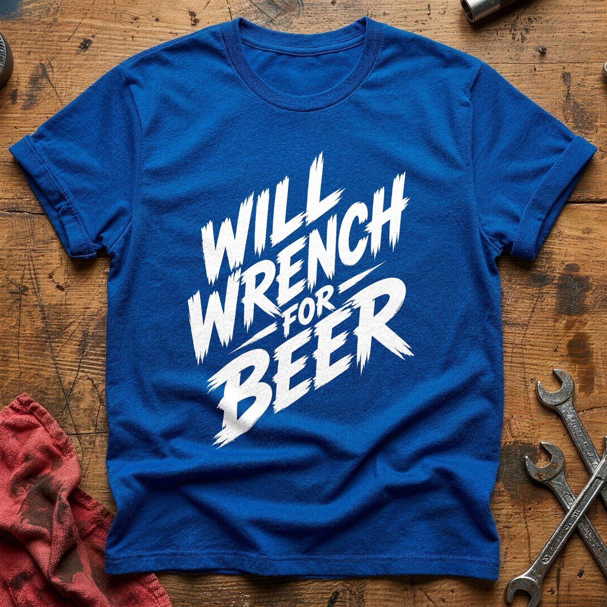 Will Wrench For Beer 37 T-Shirt - Royal