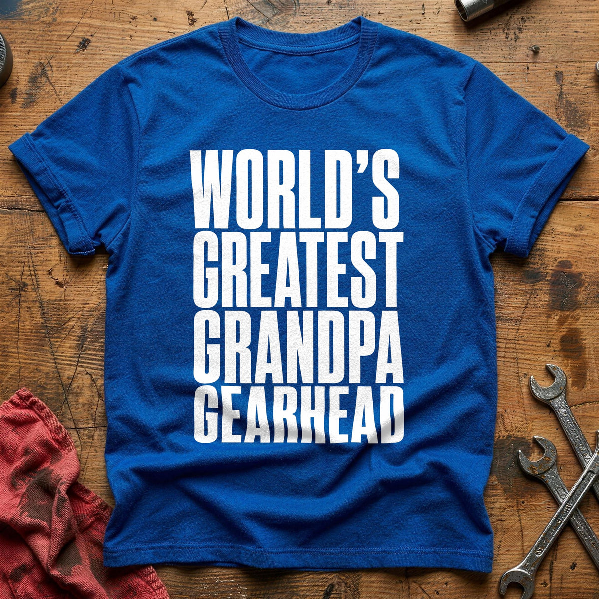 World's Greatest Grandpa Gearhead 37 T-Shirt - Royal