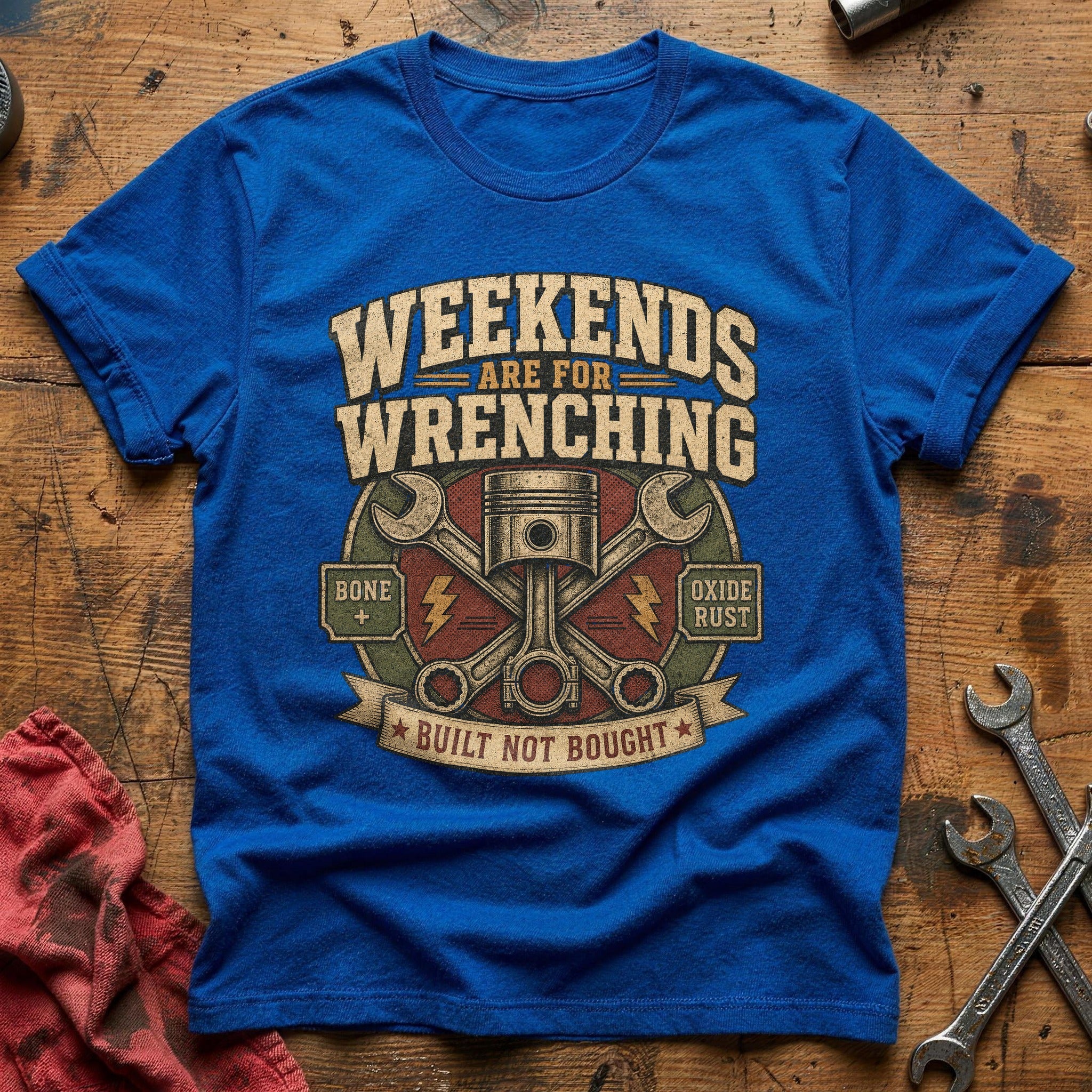 Wrench and Wrenching T-Shirt - Royal