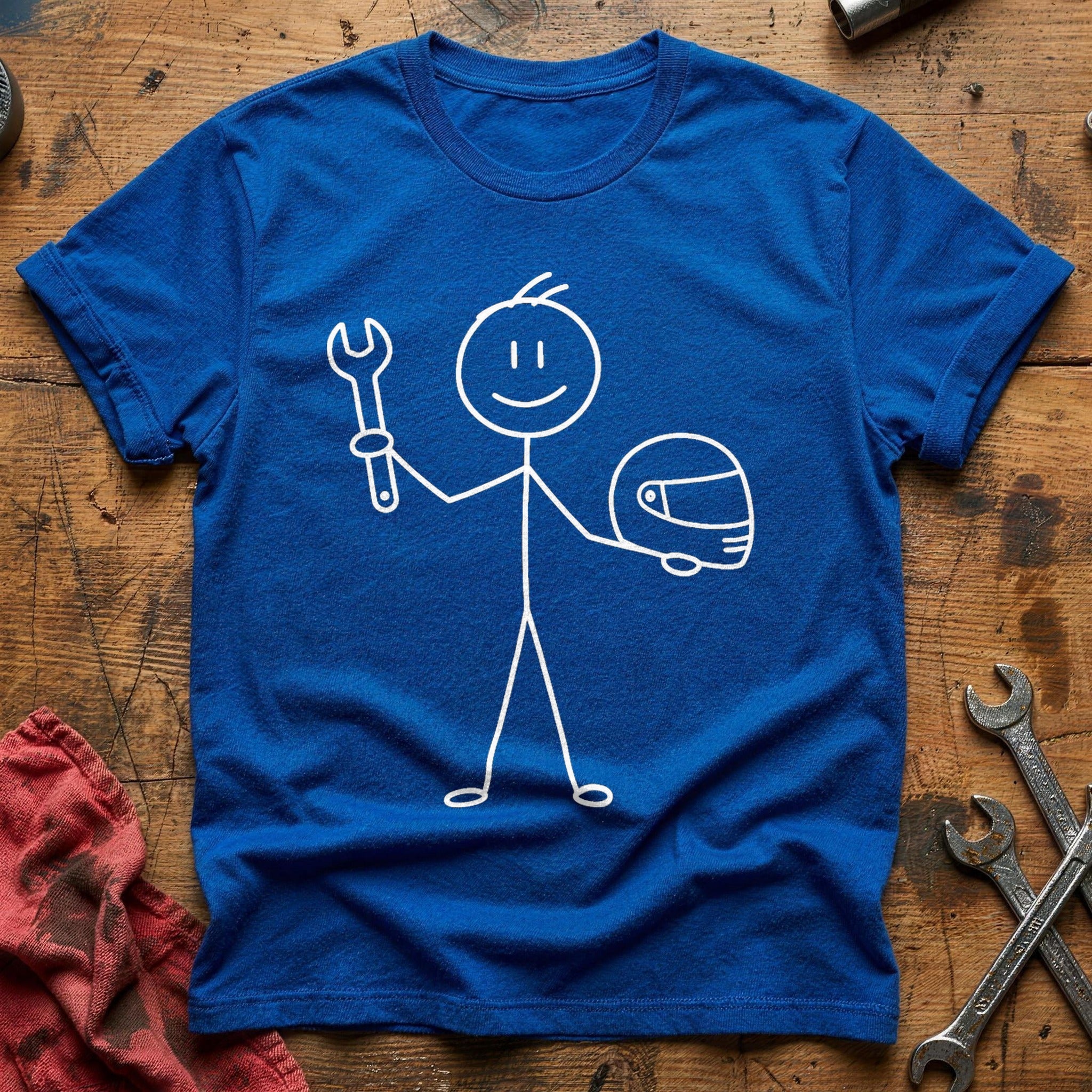 Wrench & Wheels Smile T-Shirt - Royal