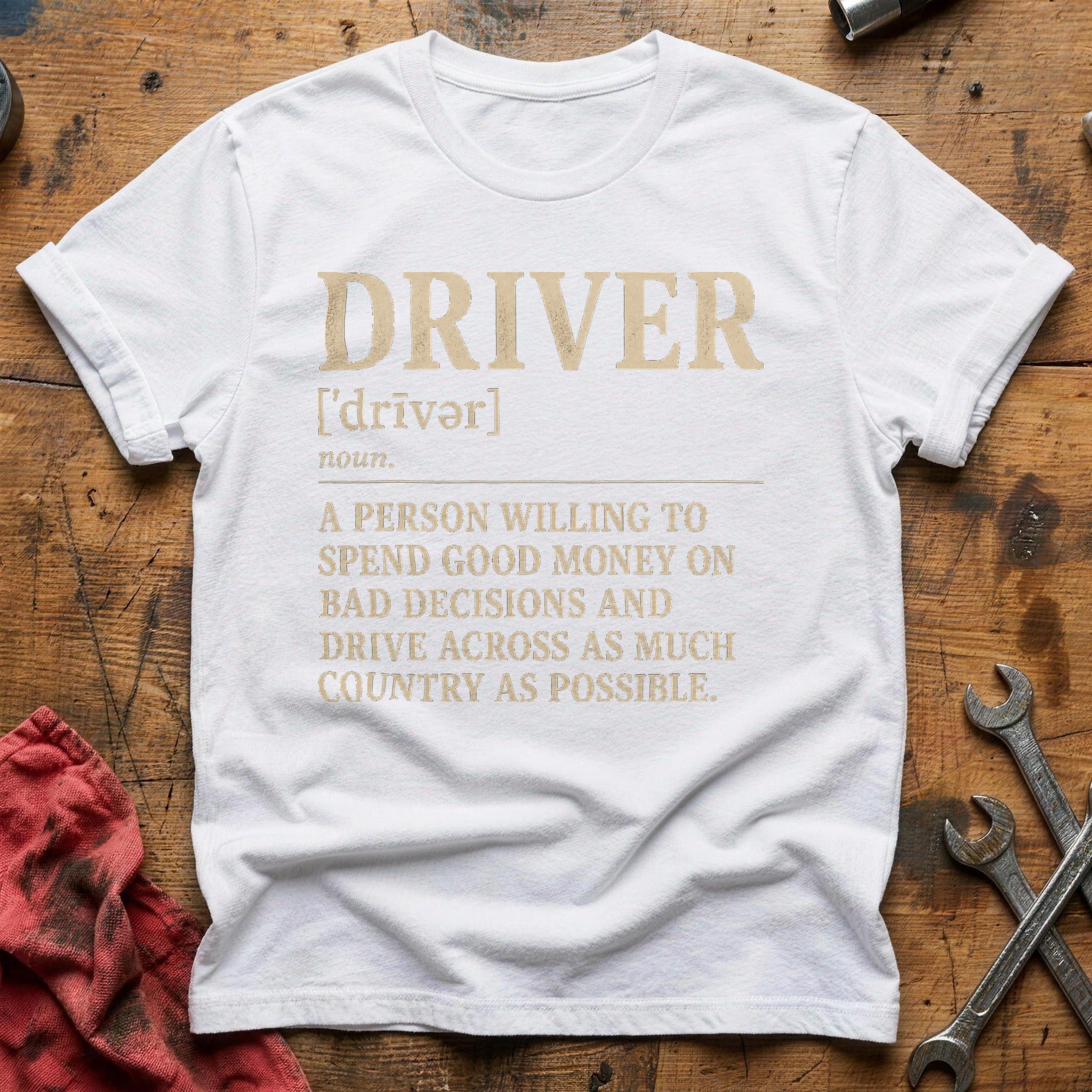 Bad Choices, Good Miles T-Shirt - White