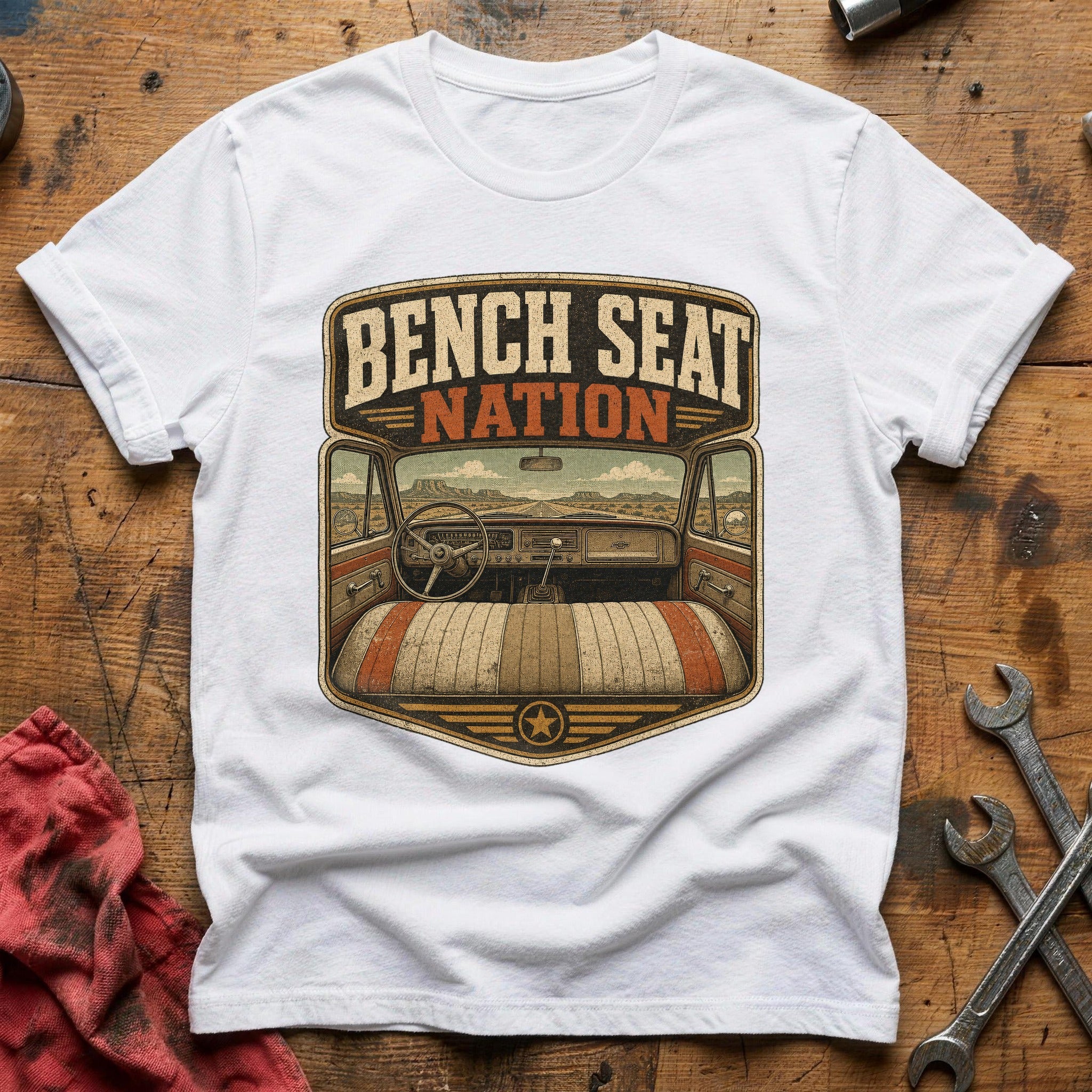 Bench Seat Nation T-Shirt - White