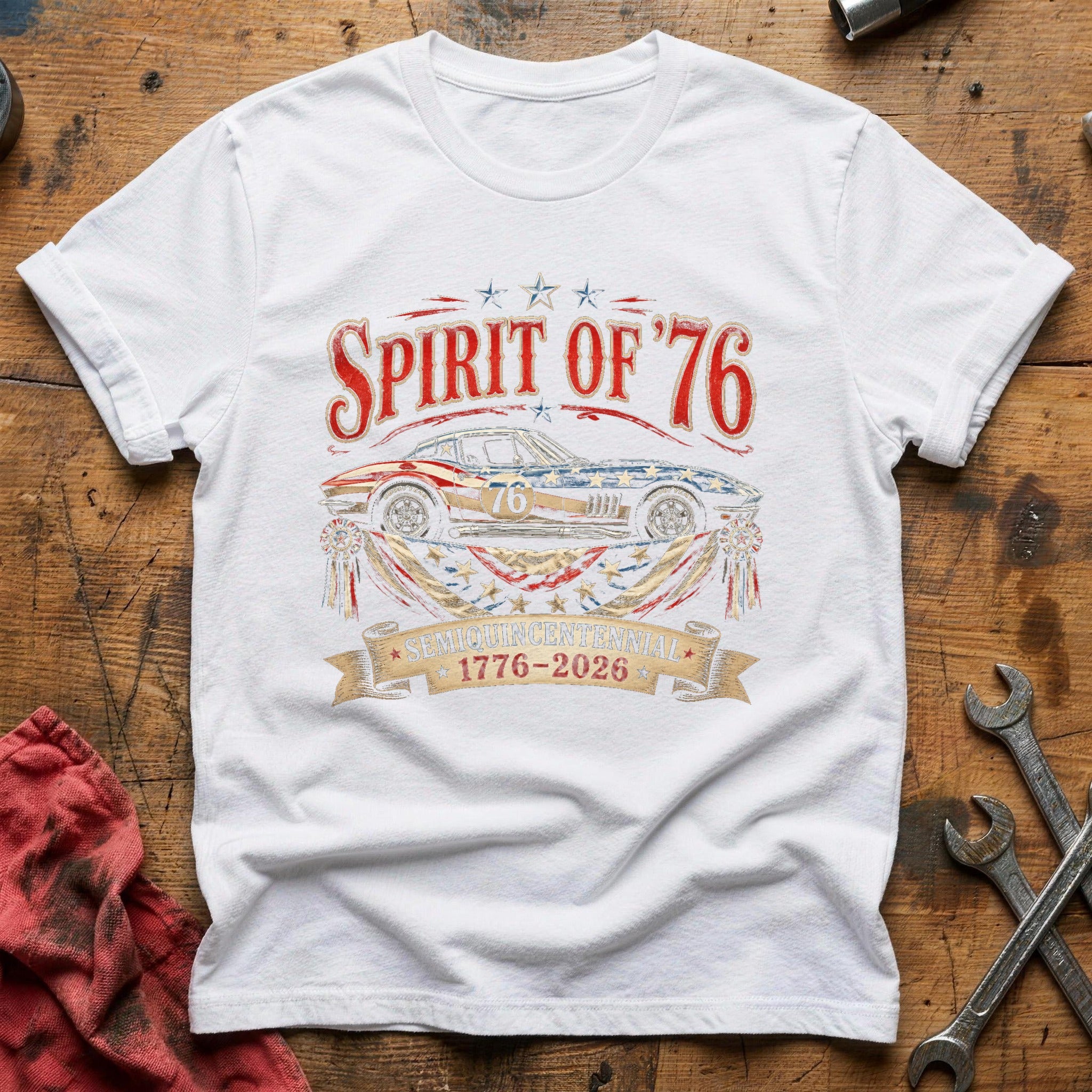 Bicentennial Racer T-Shirt - White
