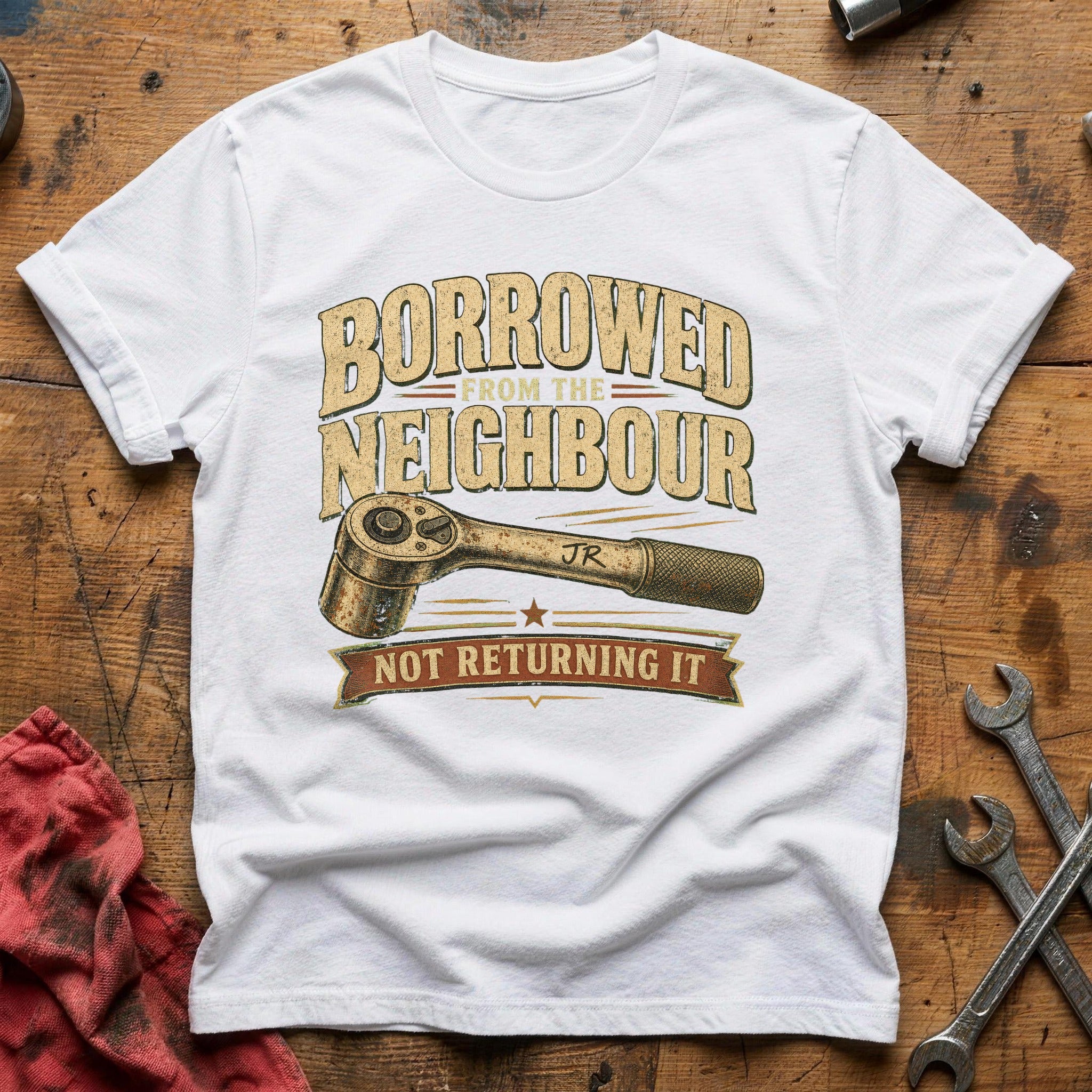 Borrowed, Not Returning T-Shirt - White