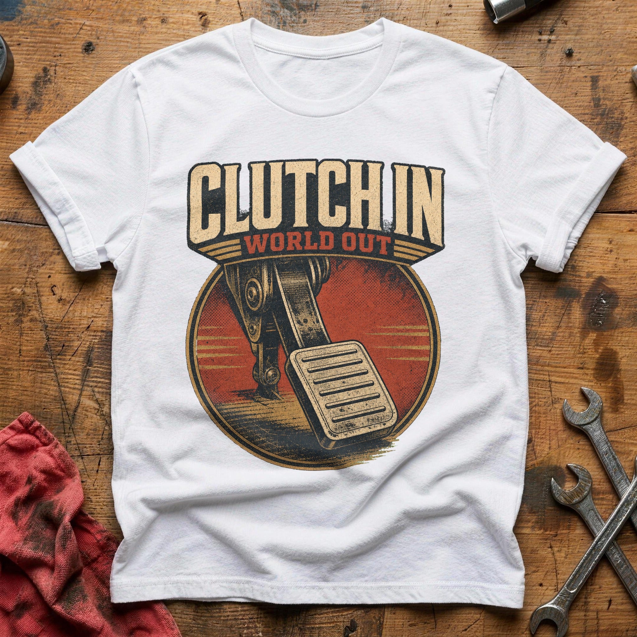 Clutch In, World Out T-Shirt - White