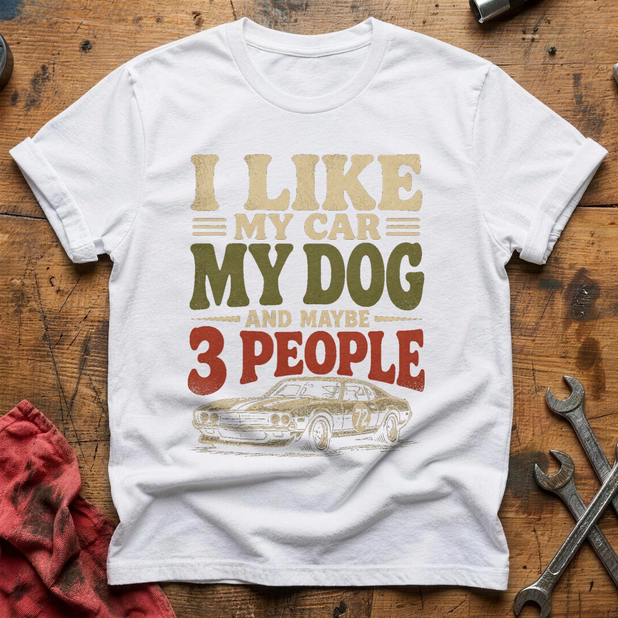 Dog & Selective People T-Shirt - White