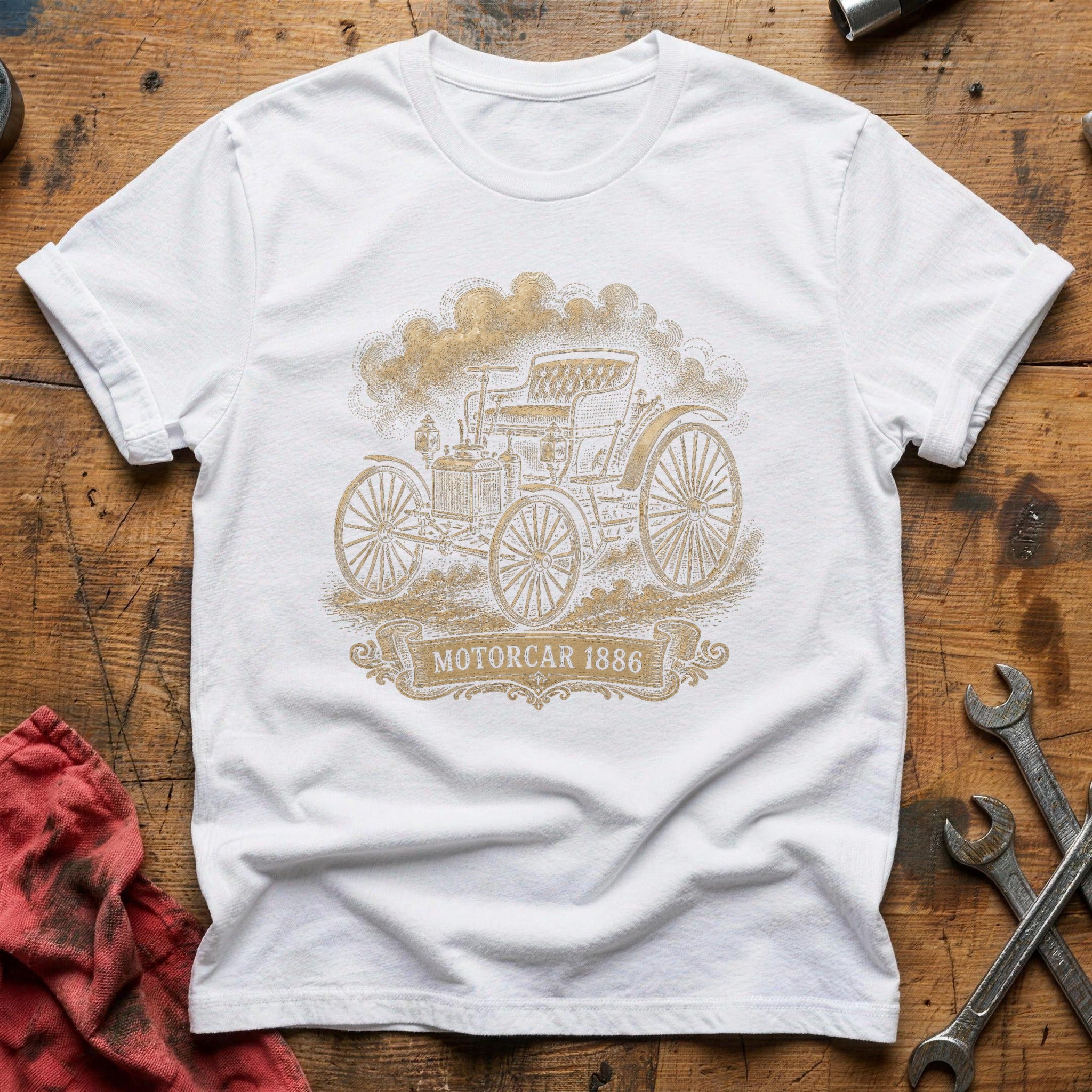 First Lap, 1886 T-Shirt - White