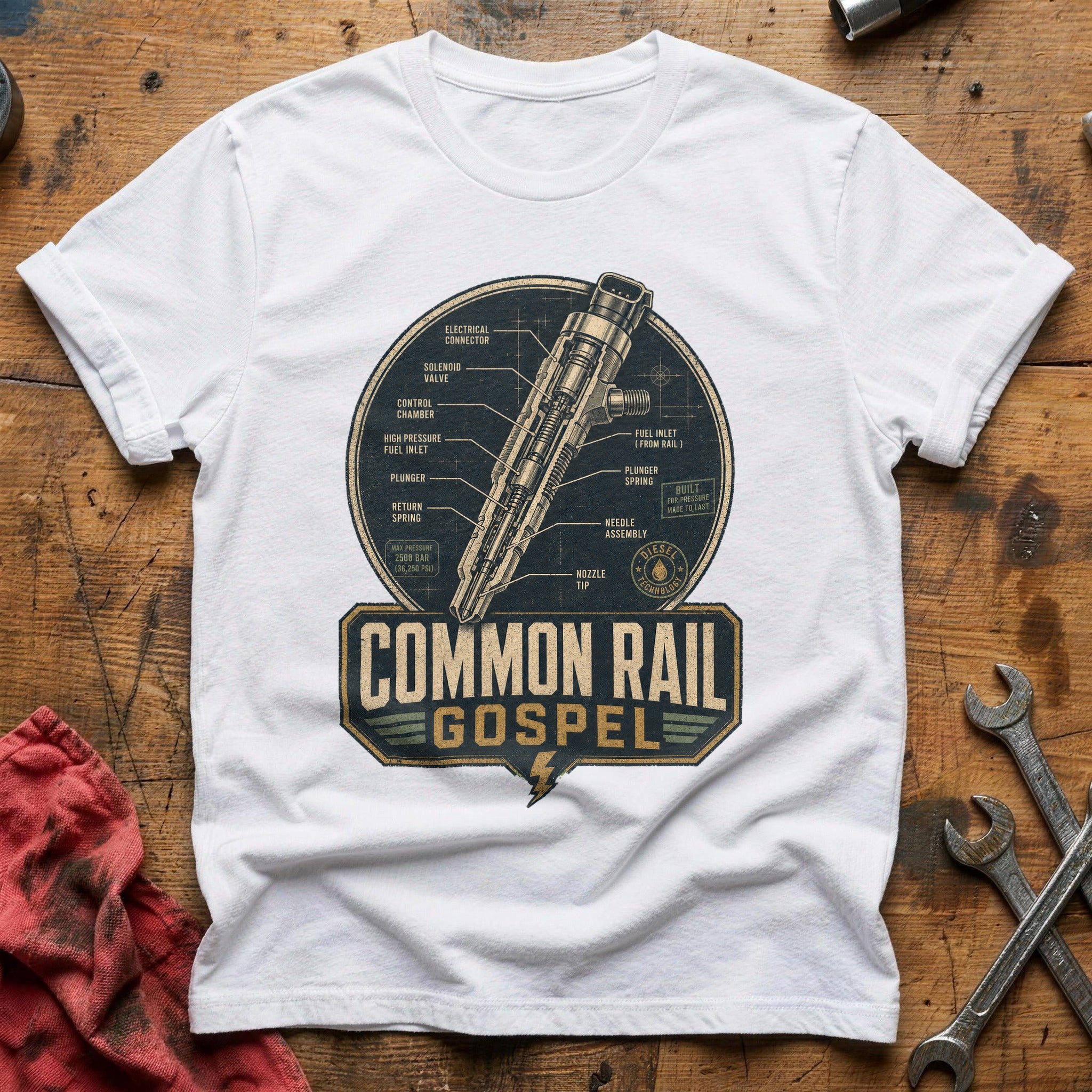Fuel Injection Scripture T-Shirt - White