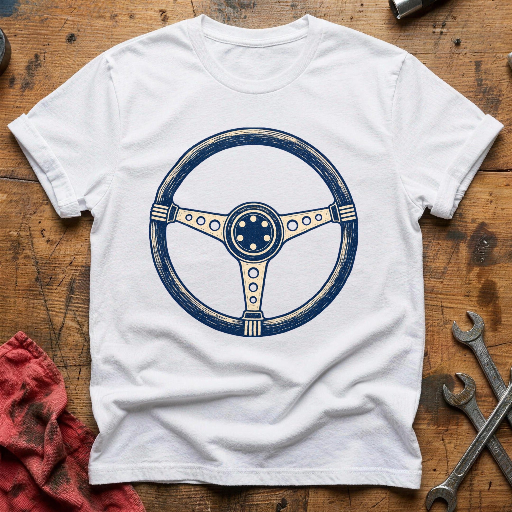Hands on the Wheel T-Shirt - White