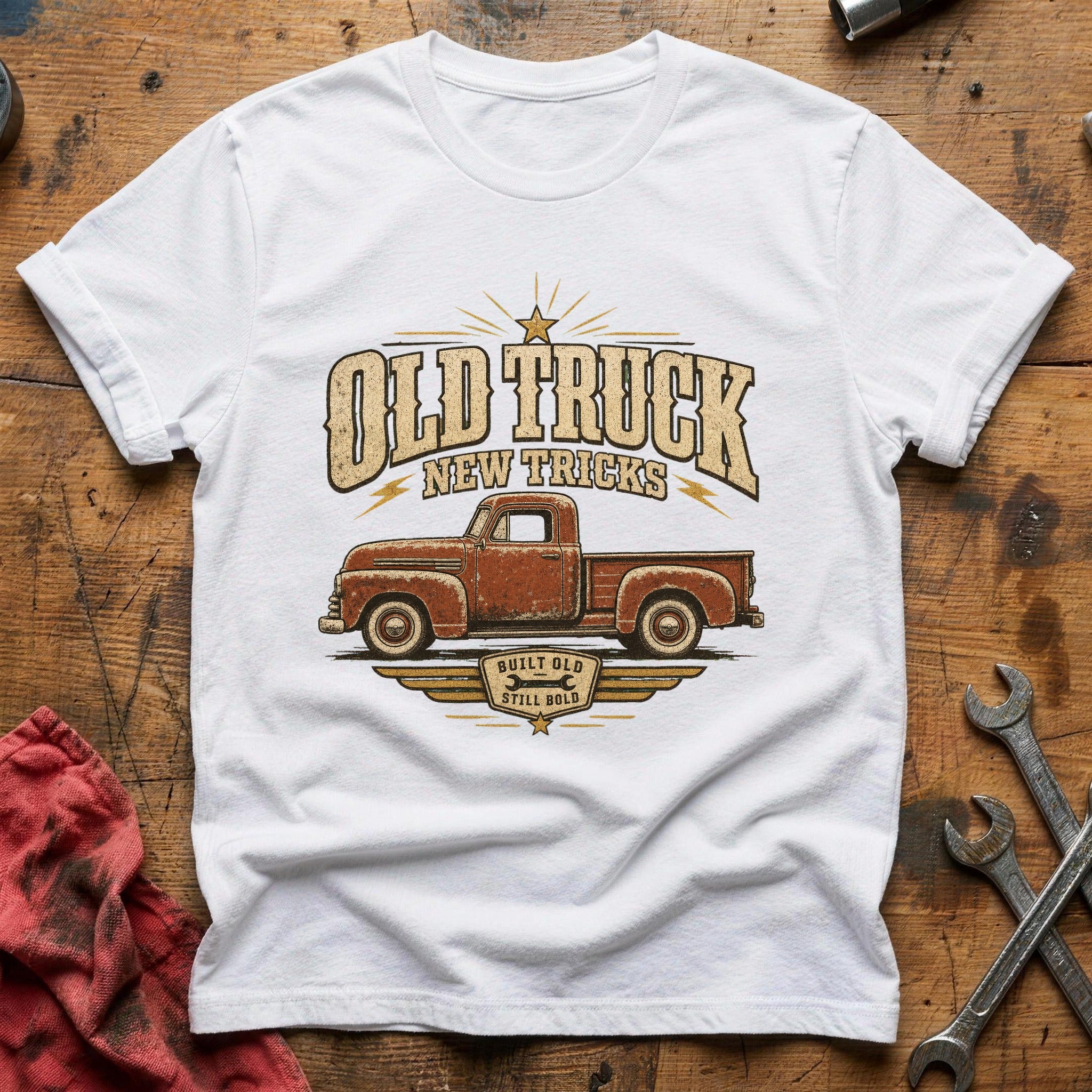 Old Truck, New Tricks T-Shirt - White