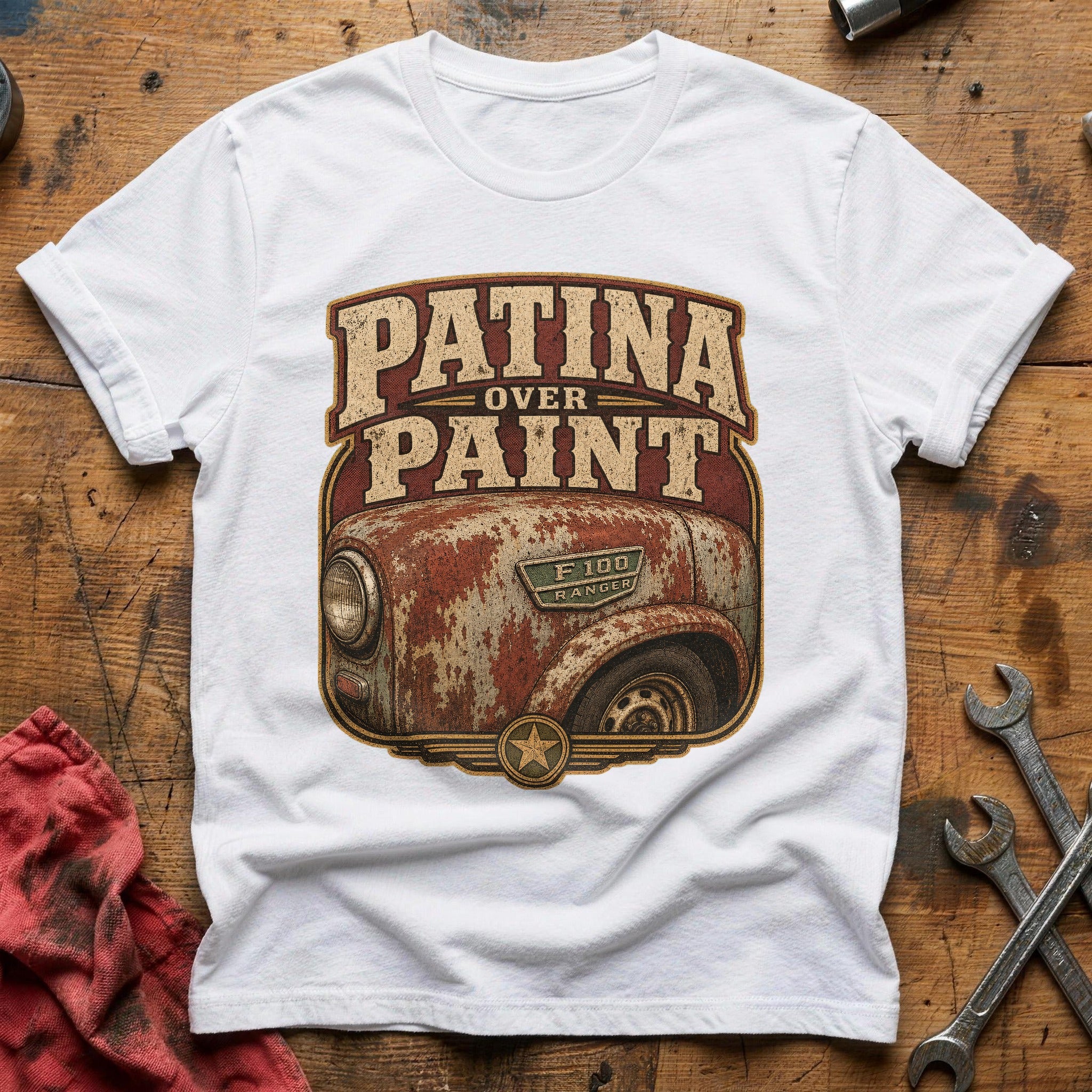 Patina Over Paint T-Shirt - White