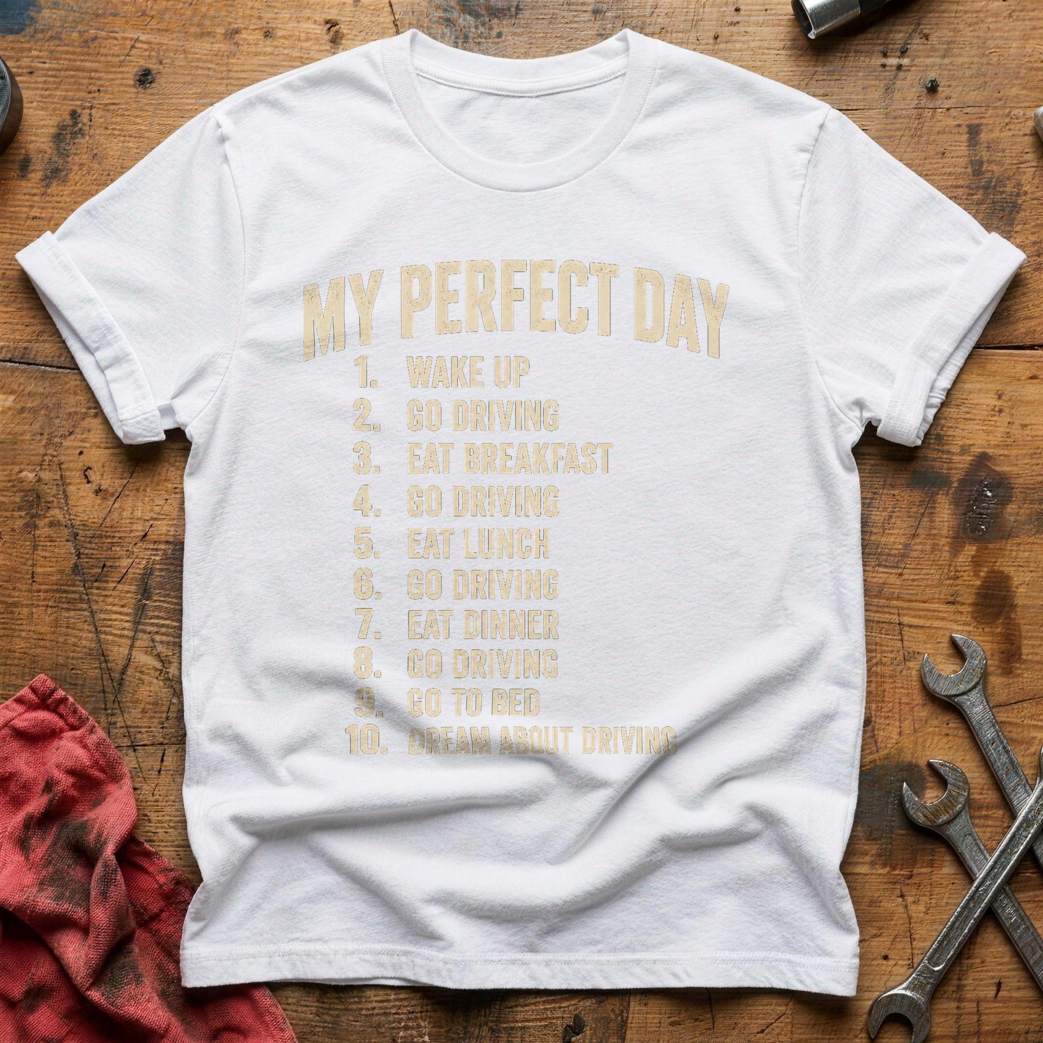 Perfect Day Blueprint T-Shirt - White