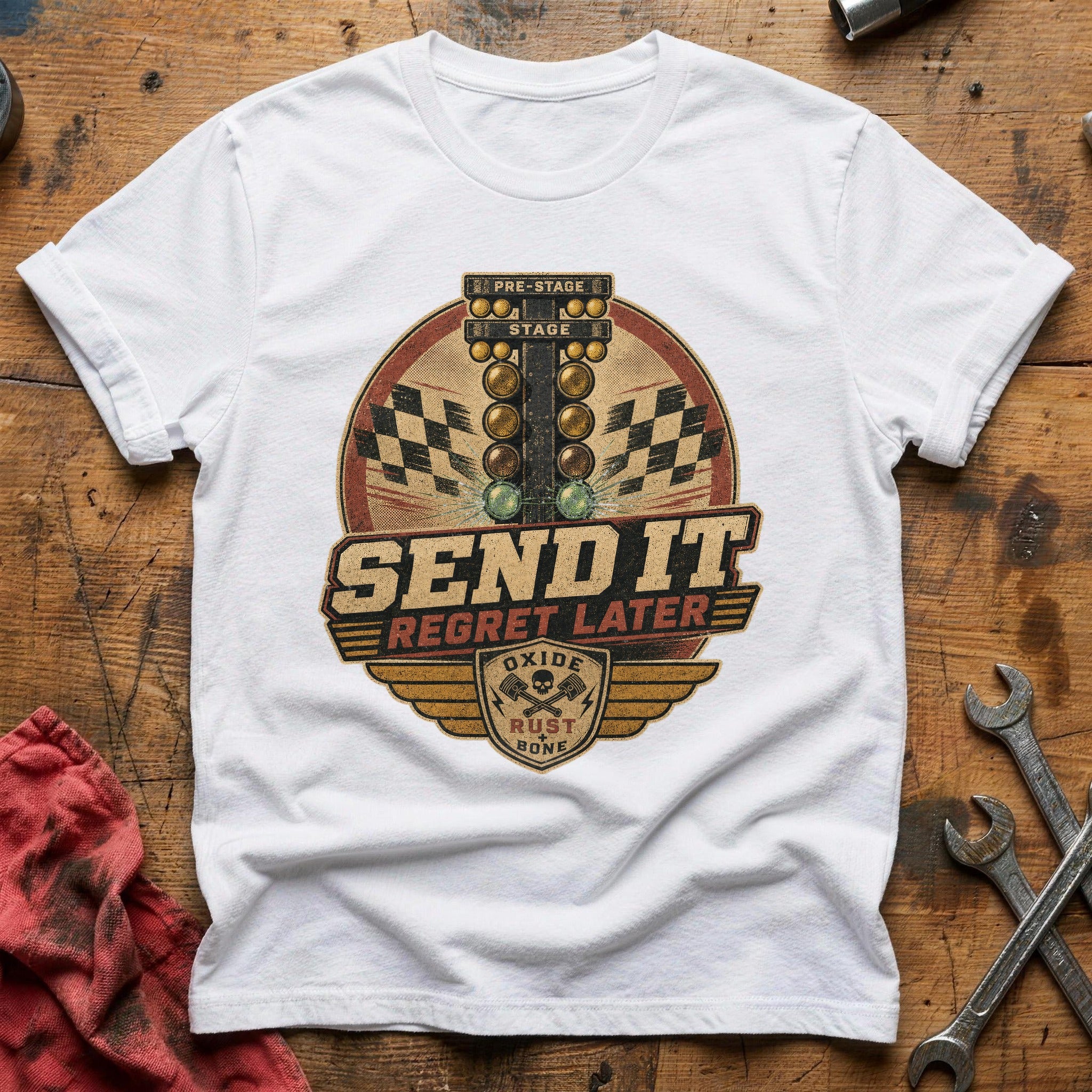 Send It, Regret Later T-Shirt - White