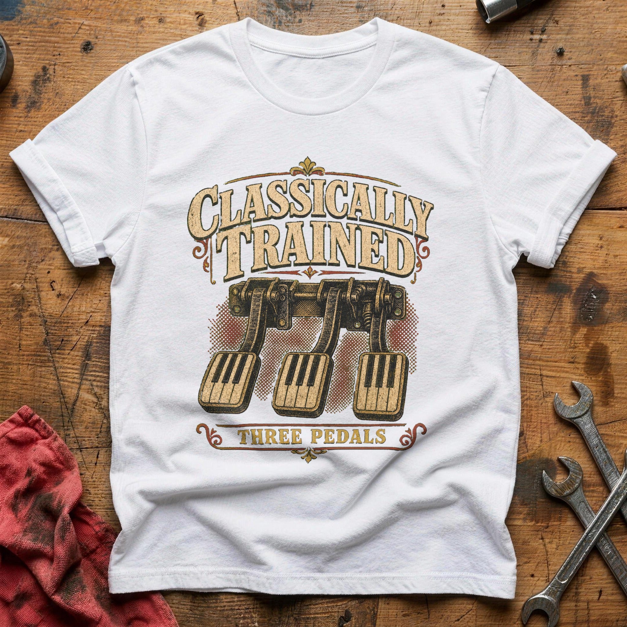Three Pedal Royalty T-Shirt - White