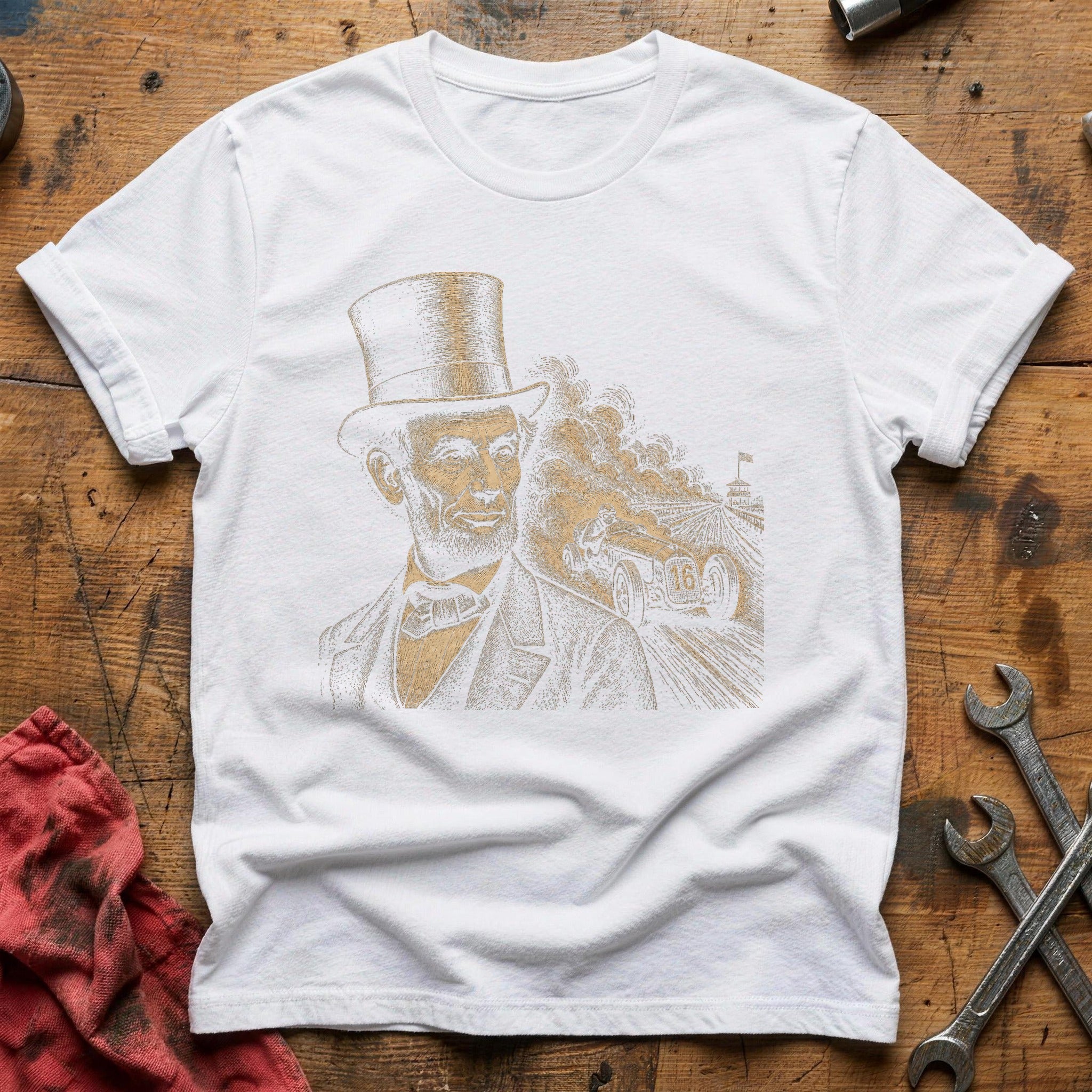 Top Hat Grandstand T-Shirt - White